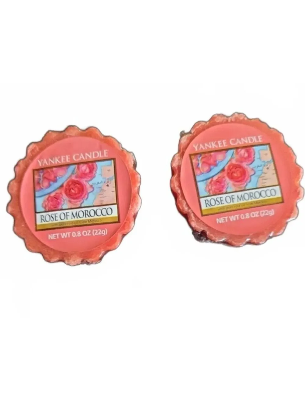 2 Yankee Candle Rose of Morocco Wax Melts Tarts Retired Rare